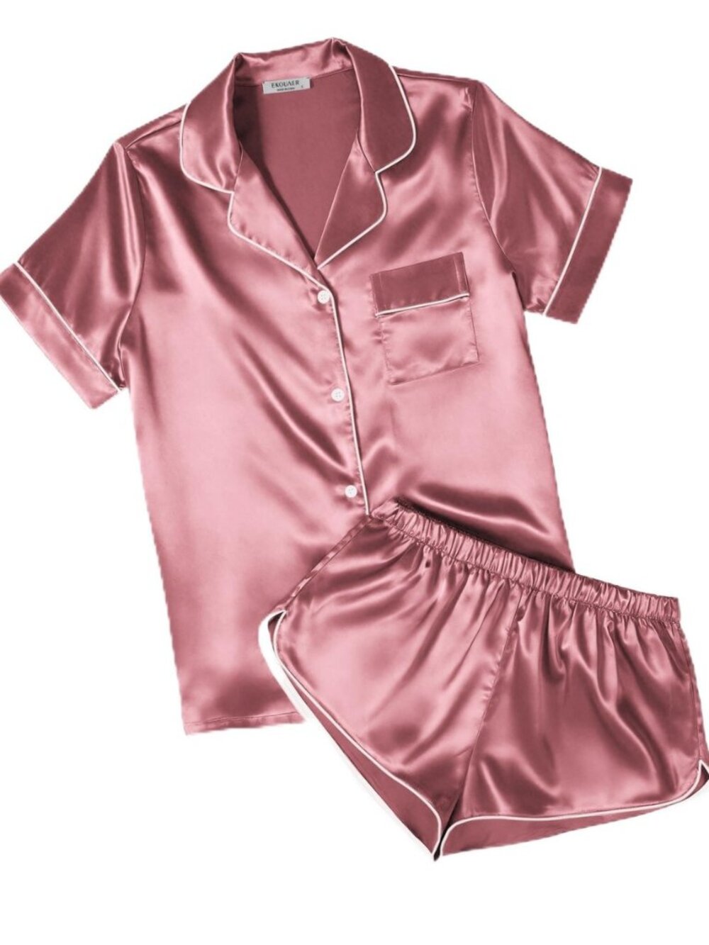 Womens Satin Pajama Set Silk Pj Short Sets 2 Piece Loungewear S-5XL